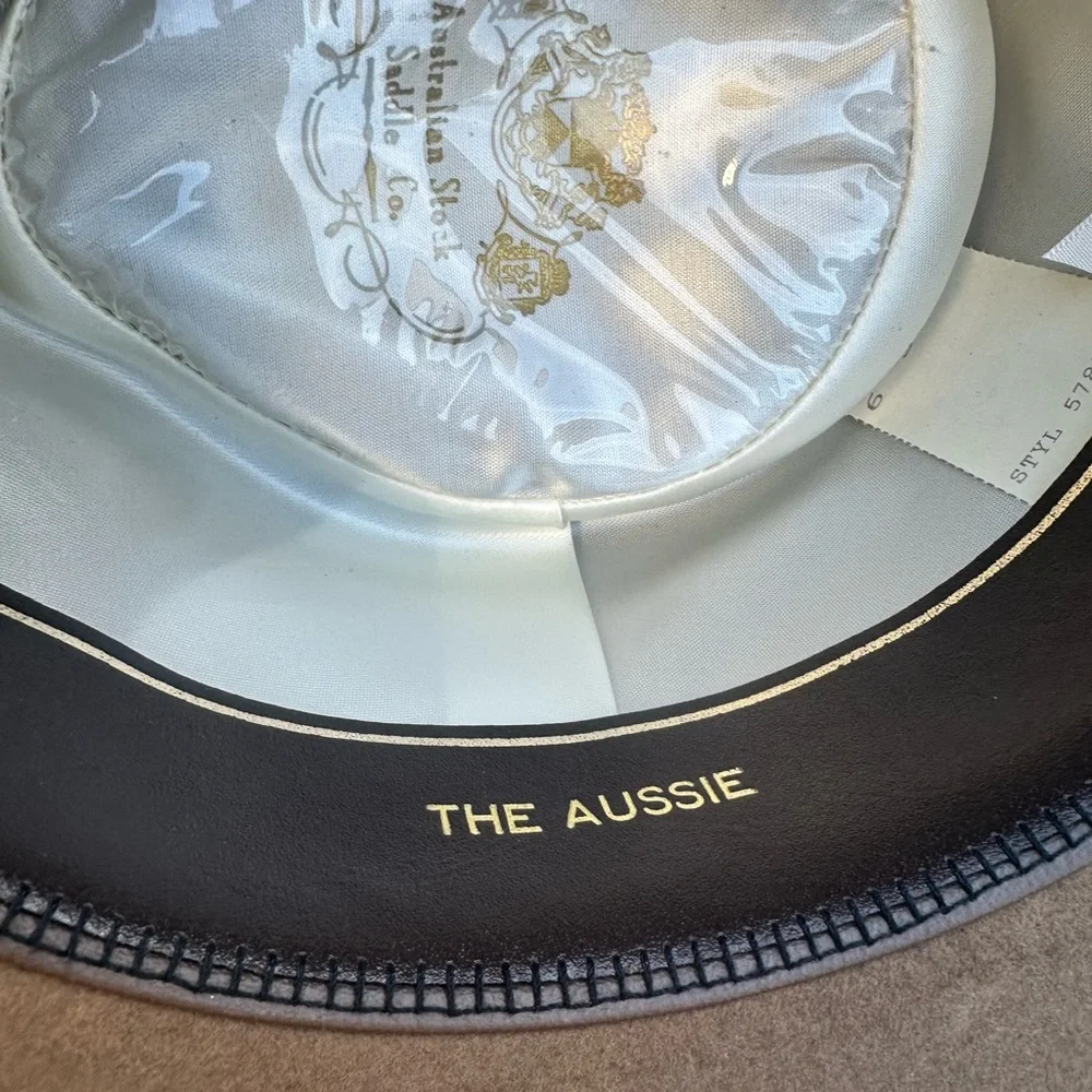 Australian Stock Saddle Co. “The Aussie” Fur Felt Western Hat 6 5/8 Crystal Star